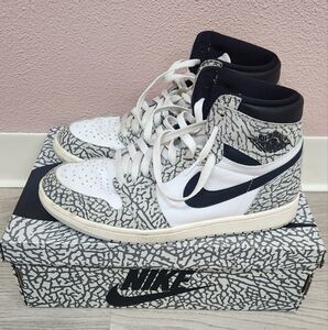 Jordan 1 High OG White Cement Elephant Print